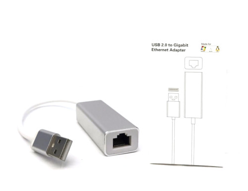 USB 2.0 to RJ45 1000Mbps Gigabit Adapter